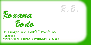 roxana bodo business card